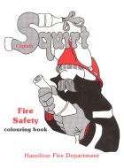 Image of Captain Squirt Colouring Book.  Copyright Hamilton Fire Department.
